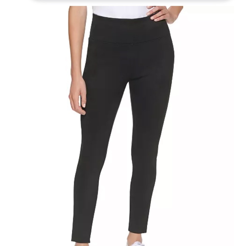 Calvin Klein Black Faux suede pull on pants